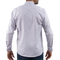 Camisa Rayas Rosa con Manga Larga 100% Algodón 2507141