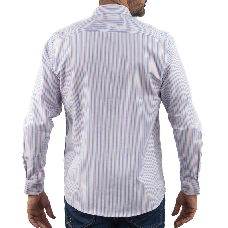 Camisa Rayas Rosa con Manga Larga 100% Algodón 2507141