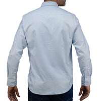 Camisa Rayas Azul con Manga Larga 100% Algodón 2507142