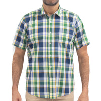 Camisa de Cuadros Verde con Manga Corta 100% Algodón 2507143