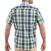 Camisa de Cuadros Verde con Manga Corta 100% Algodón 2507143