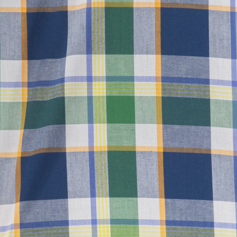 Camisa de Cuadros Verde con Manga Corta 100% Algodón 2507143