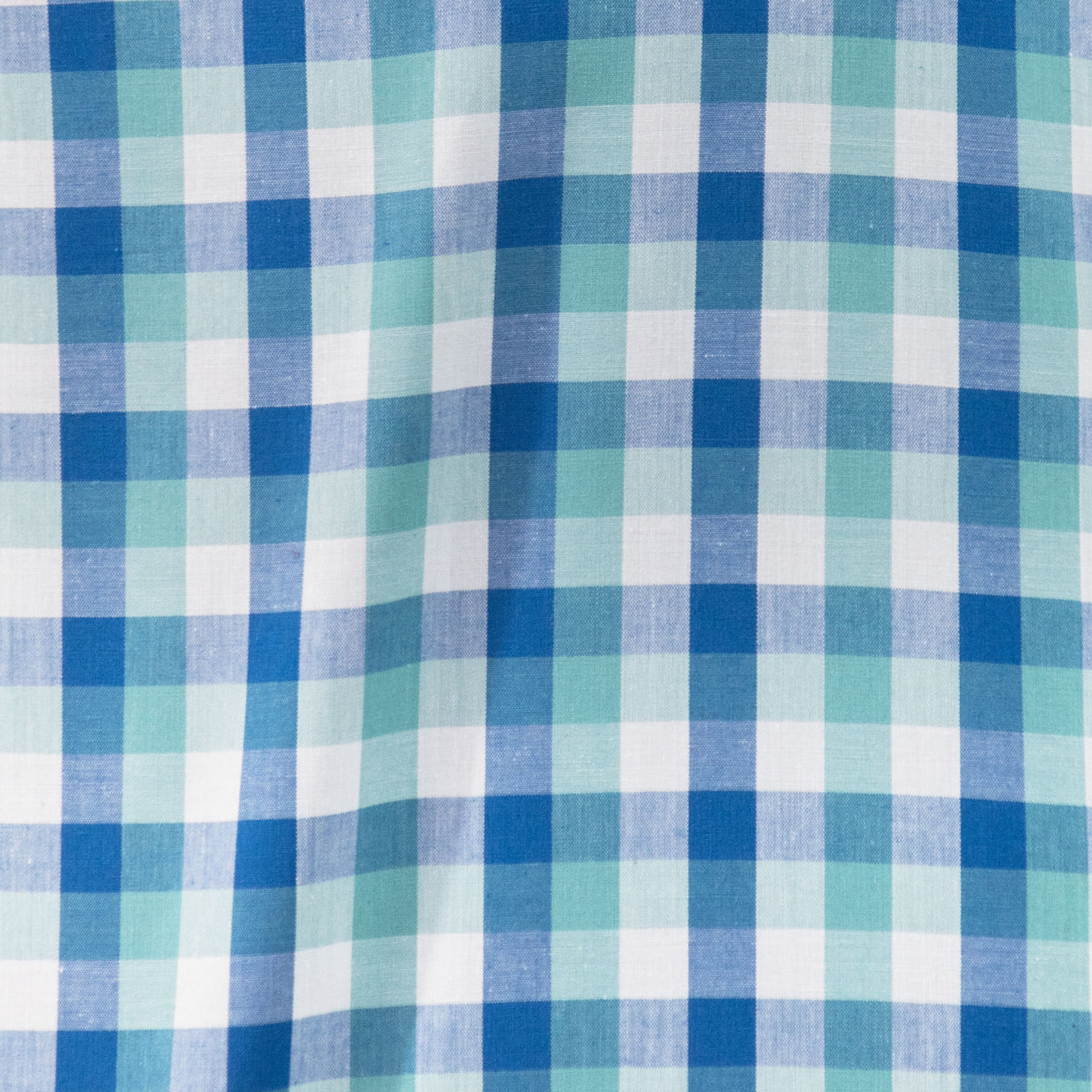 Camisa de Cuadros Azul con Manga Corta 100% Algodón 2507144