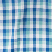 Camisa de Cuadros Azul con Manga Corta 100% Algodón 2507144