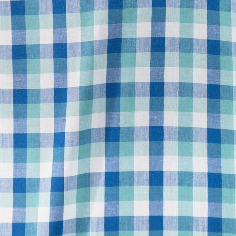 Camisa de Cuadros Azul con Manga Corta 100% Algodón 2507144