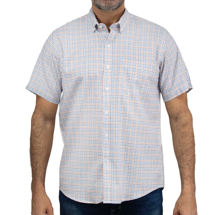Camisa Cuadros Multicolor con Manga Corta 100% Algodón 2507145