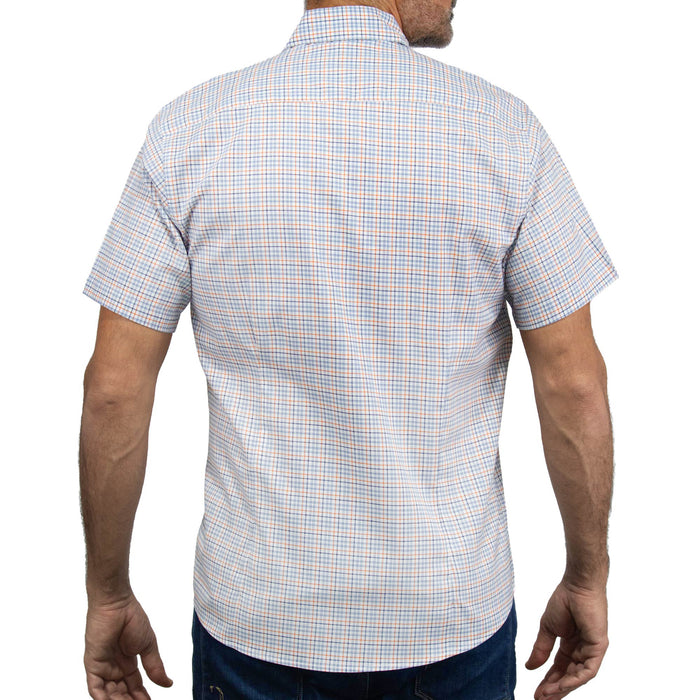 Camisa Cuadros Multicolor con Manga Corta 100% Algodón 2507145