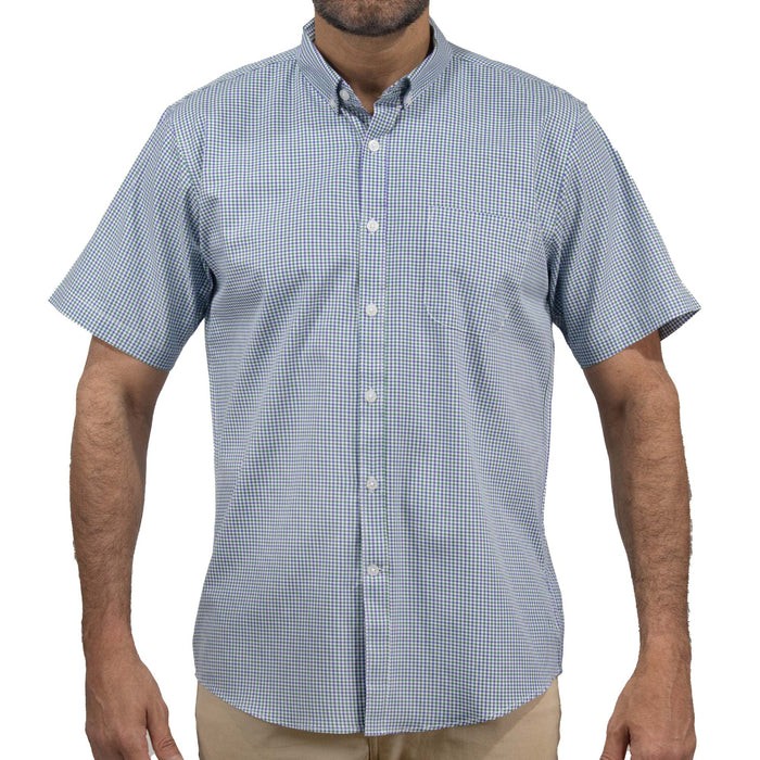 Camisa de Cuadros Verde con Manga Corta 100% Algodón 2507146