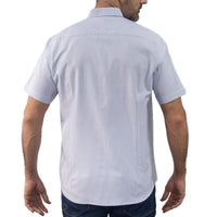 Camisa de Rayas Azul con Manga Corta 100% Algodón 2507147