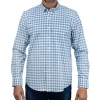 Camisa de Cuadros Azul con Manga Larga 100% Algodón 2508148