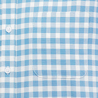 Camisa de Cuadros Azul con Manga Larga 100% Algodón 2508148