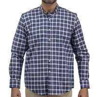 Camisa de Cuadros Azul con Manga Larga 100% Algodón 2508149