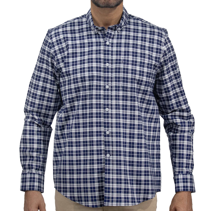 Camisa de Cuadros Azul con Manga Larga 100% Algodón 2508149