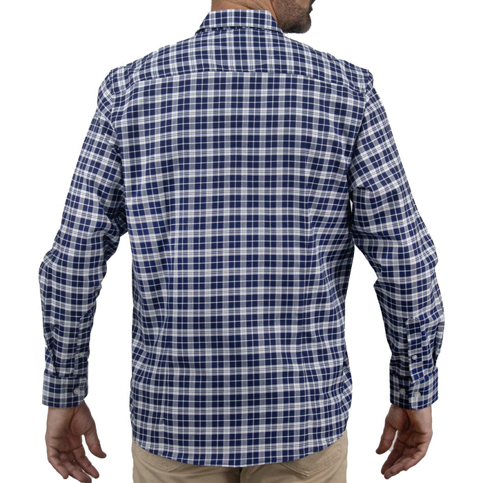 Camisa de Cuadros Azul con Manga Larga 100% Algodón 2508149