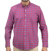 Camisa de Cuadros Roja con Manga Larga 100% Algodón 2508150