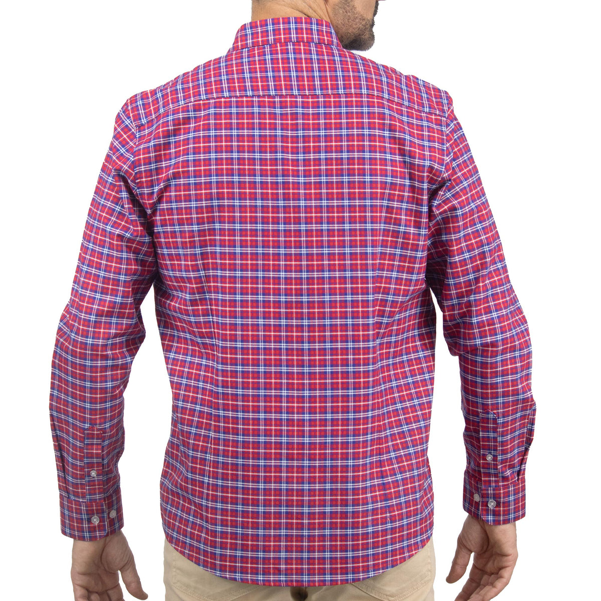 Camisa de Cuadros Roja con Manga Larga 100% Algodón 2508150