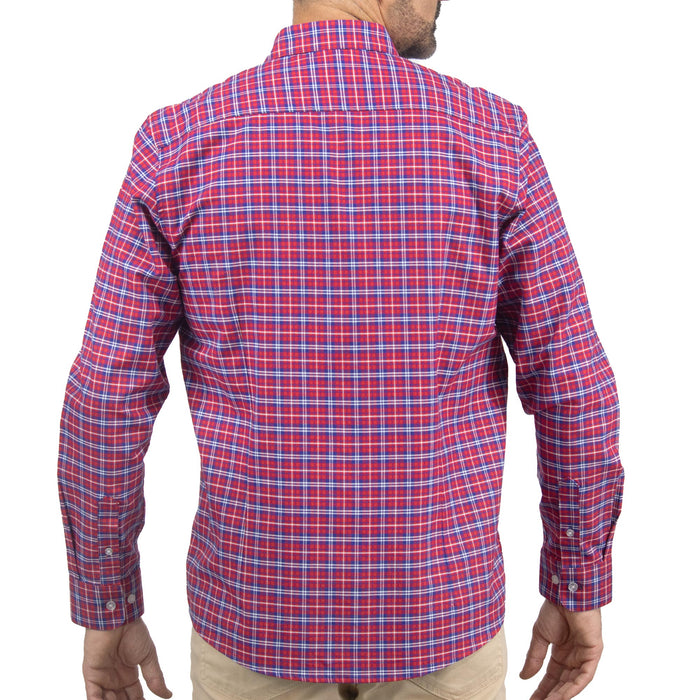 Camisa de Cuadros Roja con Manga Larga 100% Algodón 2508150