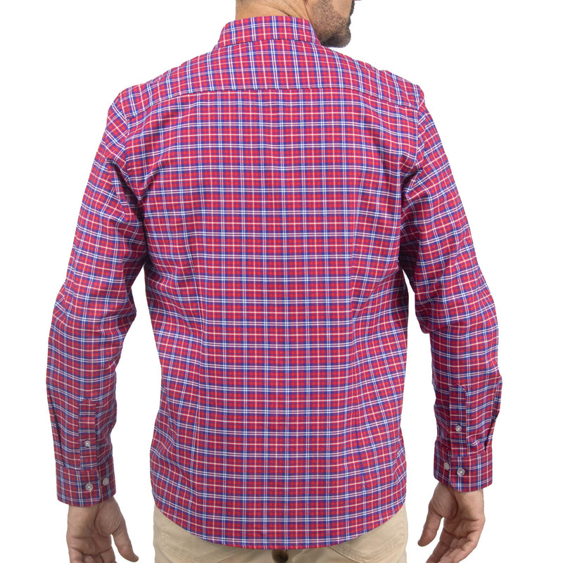 Camisa de Cuadros Roja con Manga Larga 100% Algodón 2508150