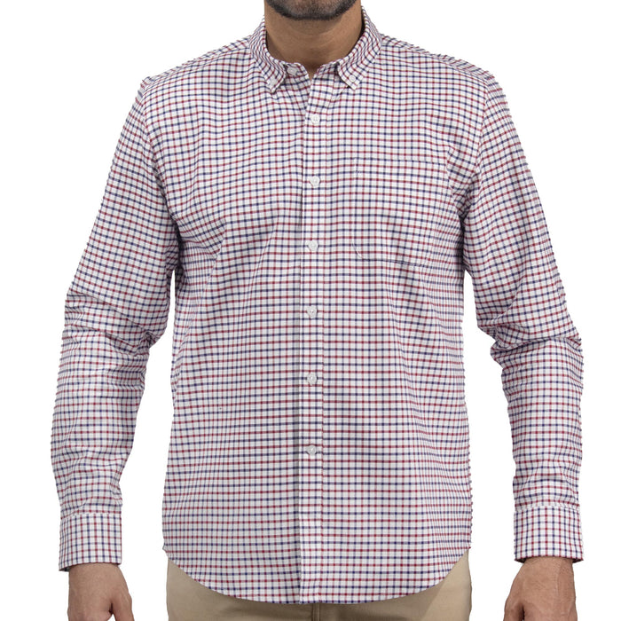 Camisa de Cuadros Roja con Manga Larga 100% Algodón 2508151