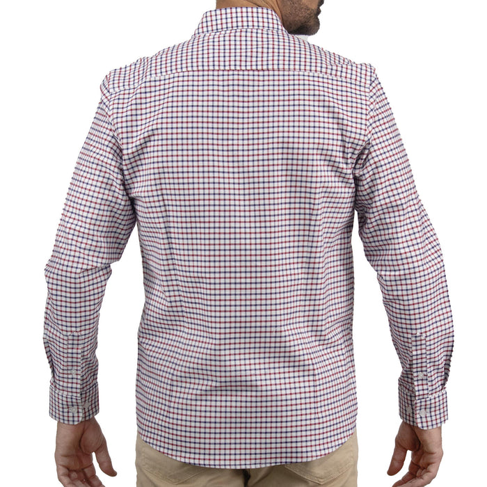 Camisa de Cuadros Roja con Manga Larga 100% Algodón 2508151