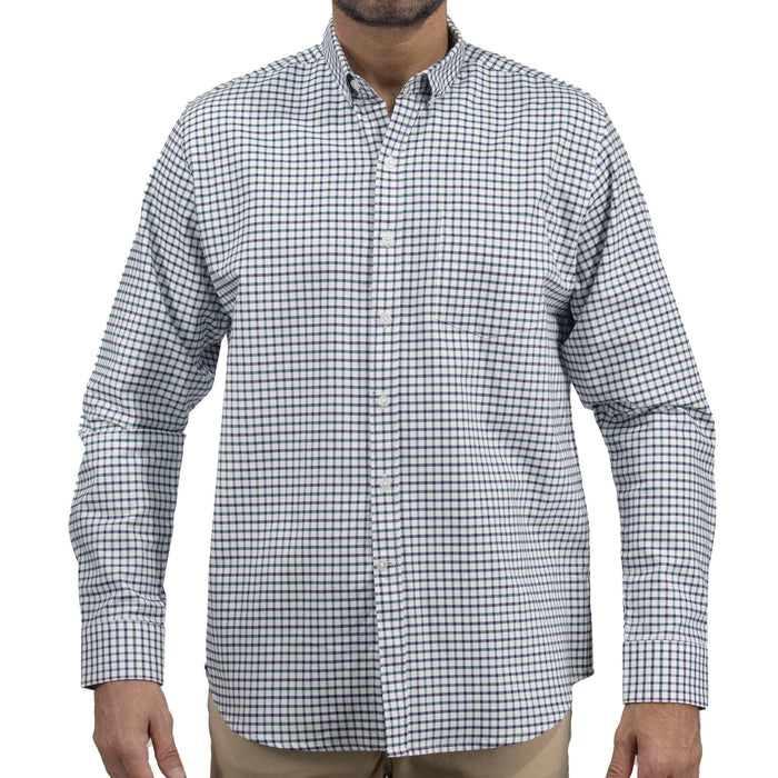 Camisa de Cuadros Verde con Manga Larga 100% Algodón 2508152