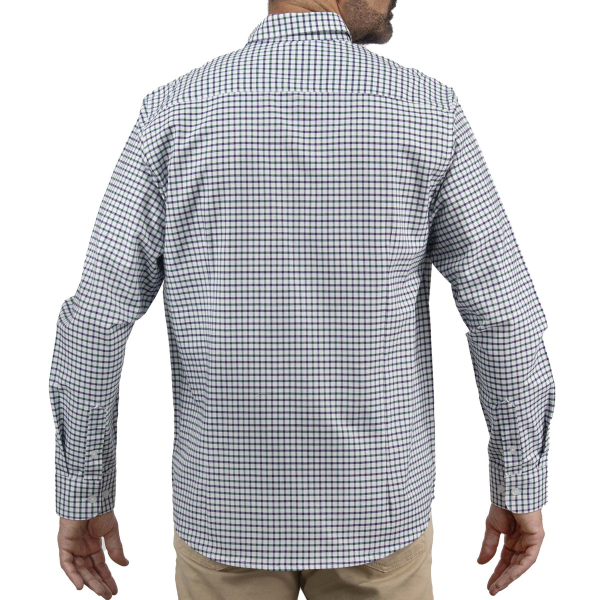 Camisa de Cuadros Verde con Manga Larga 100% Algodón 2508152