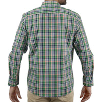 Camisa de Cuadros Verde Manga Larga 100% Algodón 2508153