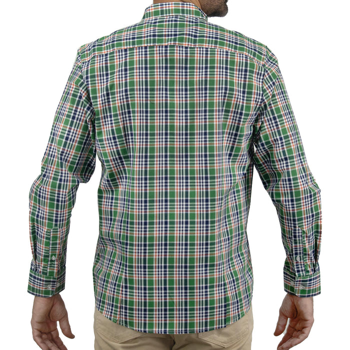 Camisa de Cuadros Verde Manga Larga 100% Algodón 2508153