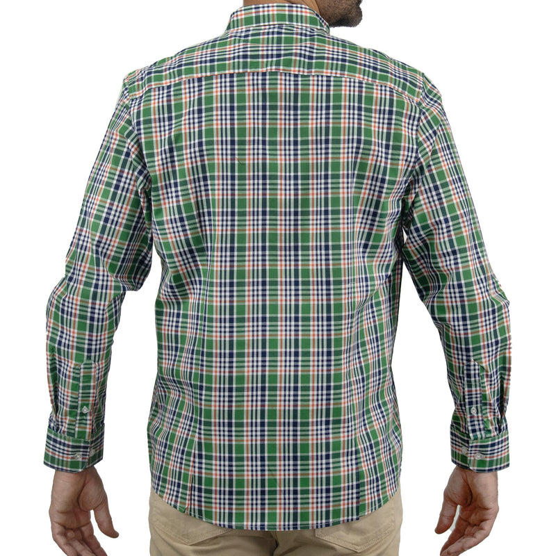 Camisa de Cuadros Verde Manga Larga 100% Algodón 2508153