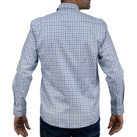 Camisa de Cuadros Azul con Manga Larga 100% Algodón 2508154