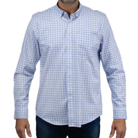 Camisa de Cuadros Azul con Manga Larga 100% Algodón 2508155