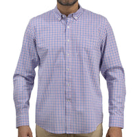 Camisa de Cuadros Morada con Manga Larga 100% Algodón 2508156
