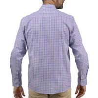 Camisa de Cuadros Morada con Manga Larga 100% Algodón 2508156