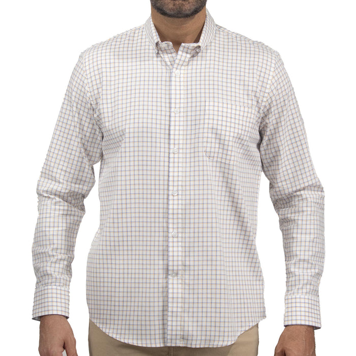 Camisa de Cuadros Amarilla con Manga Larga 100% Algodón 2508157