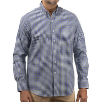 Camisa de Cuadros Azul con Manga Larga 100% Algodón 2508160