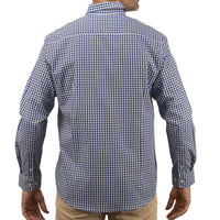 Camisa de Cuadros Azul con Manga Larga 100% Algodón 2508160