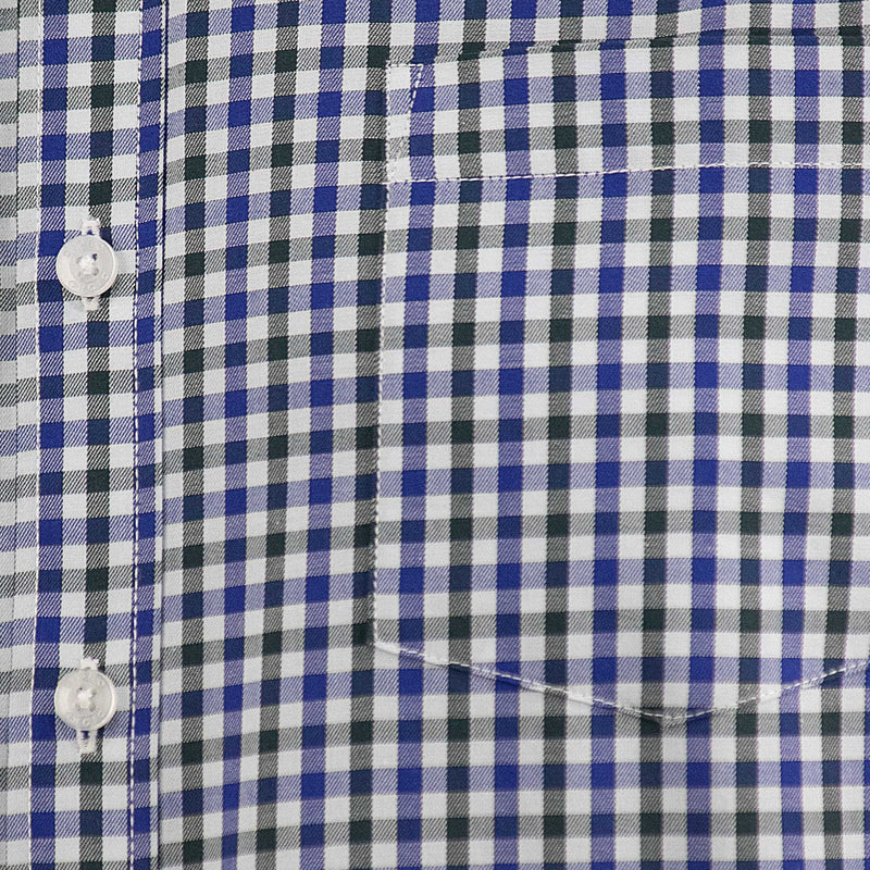 Camisa de Cuadros Azul con Manga Larga 100% Algodón 2508160