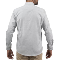 Camisa Gris Lisa con Manga Larga 100% Algodón 2508162