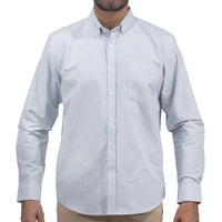 Camisa de Rayas Azul con Manga Larga 100% Algodón 2508163