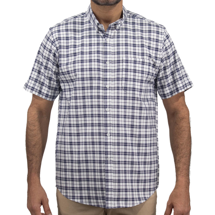 Camisa de Cuadros Azul con Manga Corta 100% Algodón 2508167