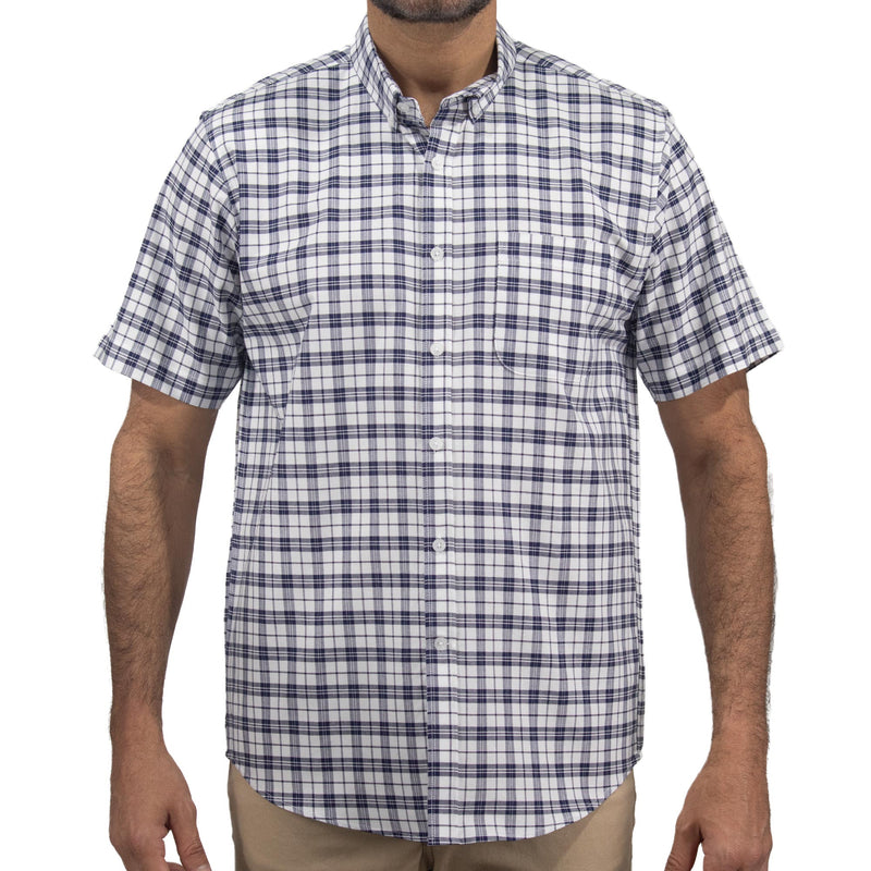 Camisa de Cuadros Azul con Manga Corta 100% Algodón 2508167