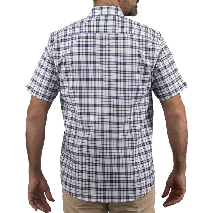 Camisa de Cuadros Azul con Manga Corta 100% Algodón 2508167