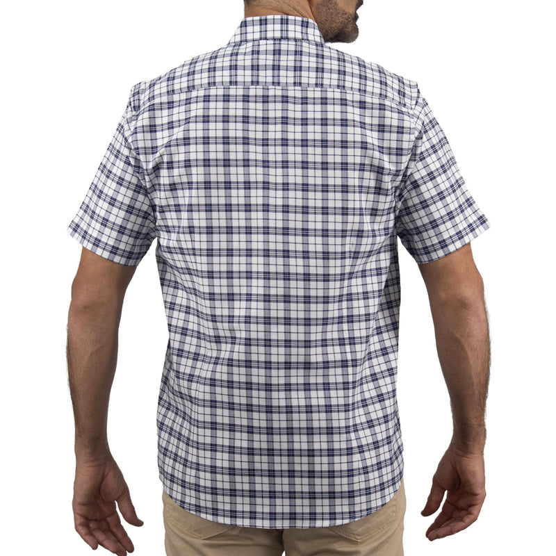 Camisa de Cuadros Azul con Manga Corta 100% Algodón 2508167