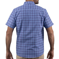 Camisa de Cuadros Azul con Manga Corta 100% Algodón 2508168