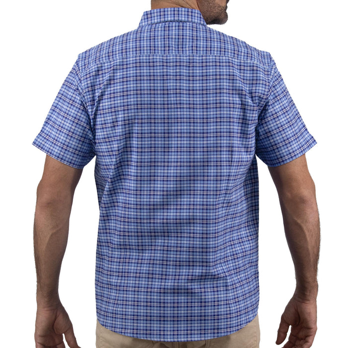 Camisa de Cuadros Azul con Manga Corta 100% Algodón 2508168