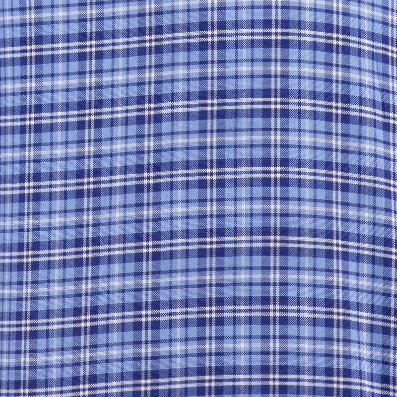 Camisa de Cuadros Azul con Manga Corta 100% Algodón 2508168