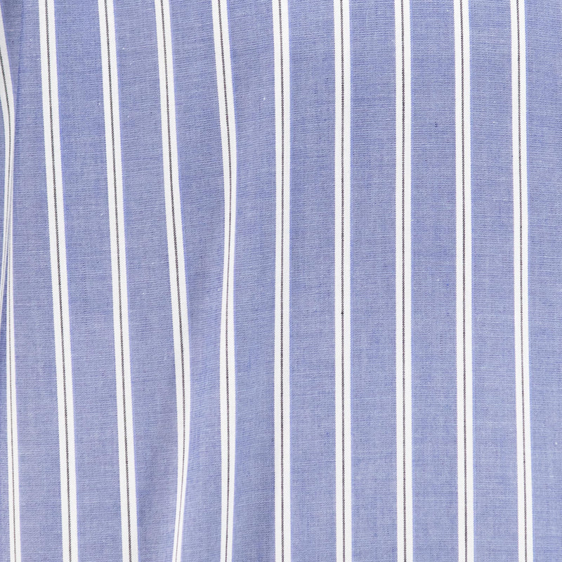 Camisa Rayas Azul con Manga Corta 100% Algodón 2508171