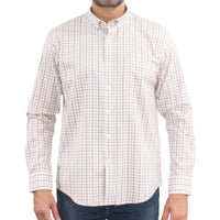 Camisa Cuadros Blanca con Manga Larga 100% Algodón 2509174