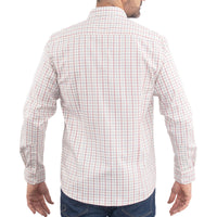 Camisa Cuadros Blanca con Manga Larga 100% Algodón 2509174