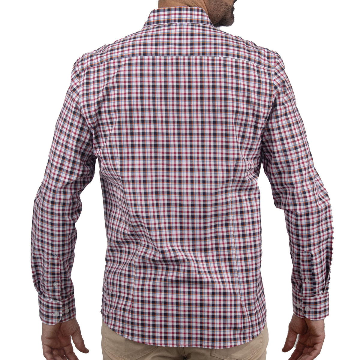 Camisa de Cuadros Roja con Manga Larga 100% Algodón 2509175